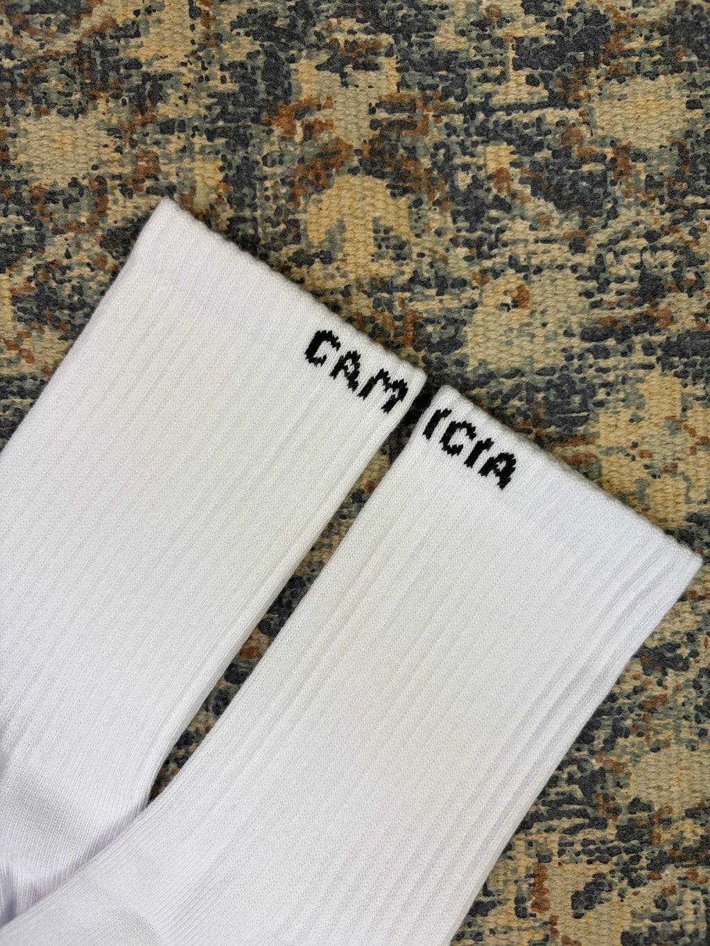 White Ribbed Socks