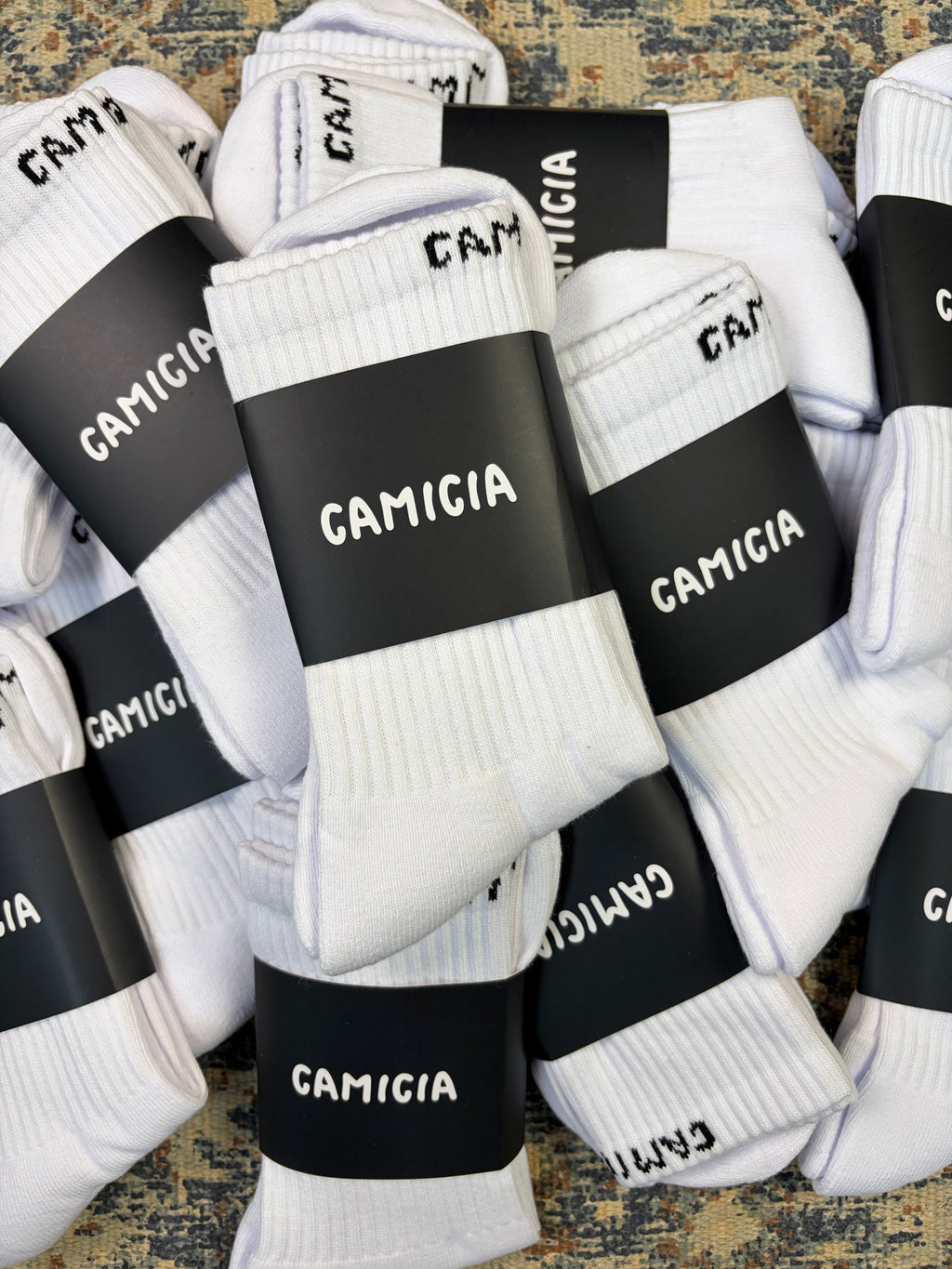 White Ribbed Socks