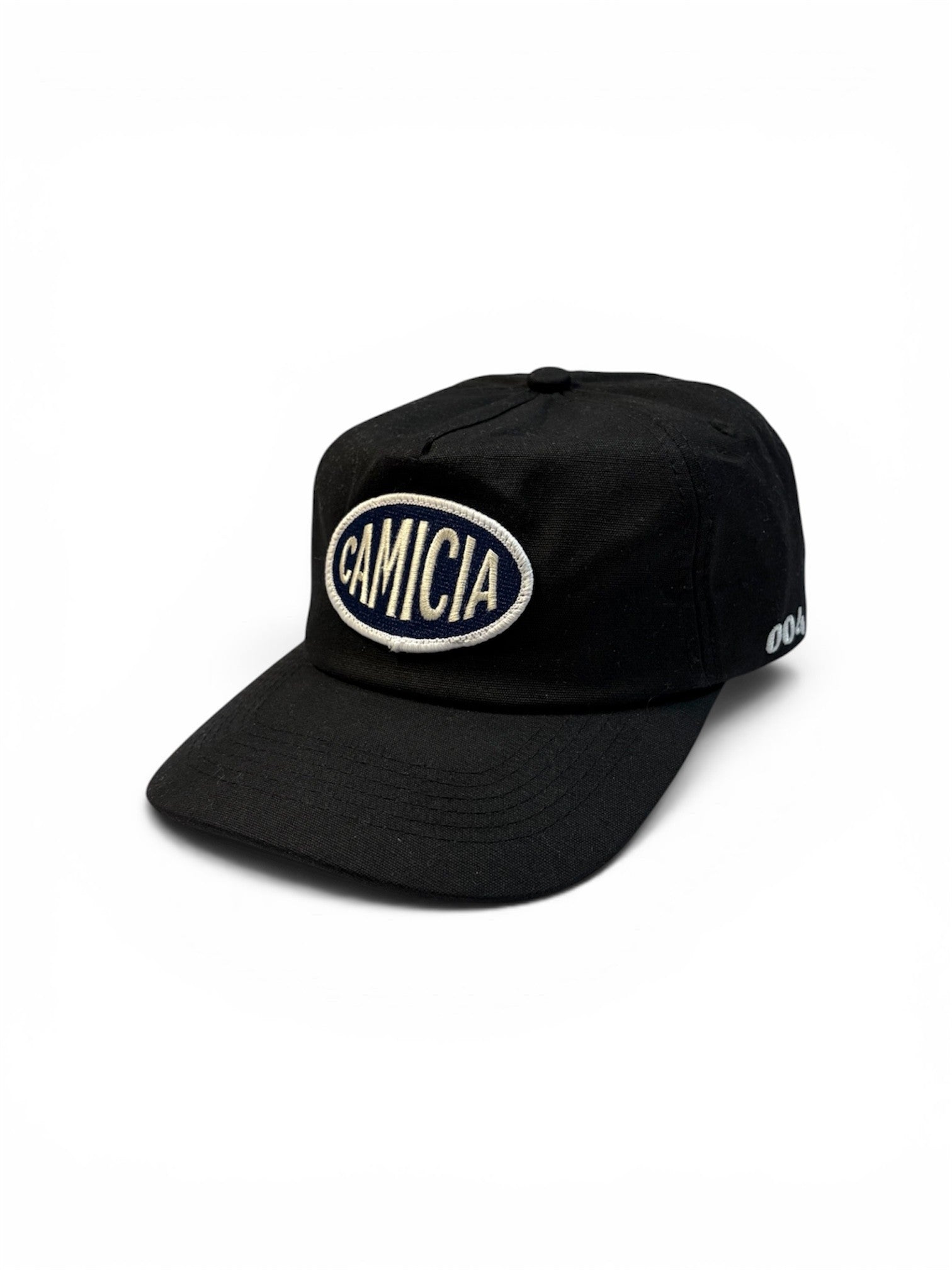 Navy Badge Black Cap 004