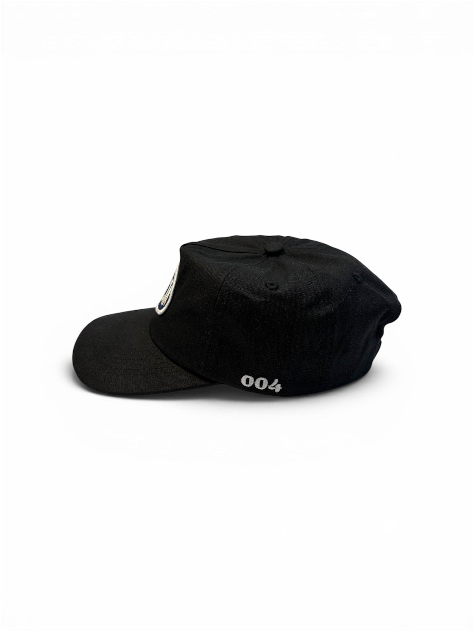 Navy Badge Black Cap 004