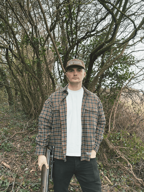 Brown Checked Flannel Shirt