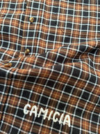 Brown Checked Flannel Shirt