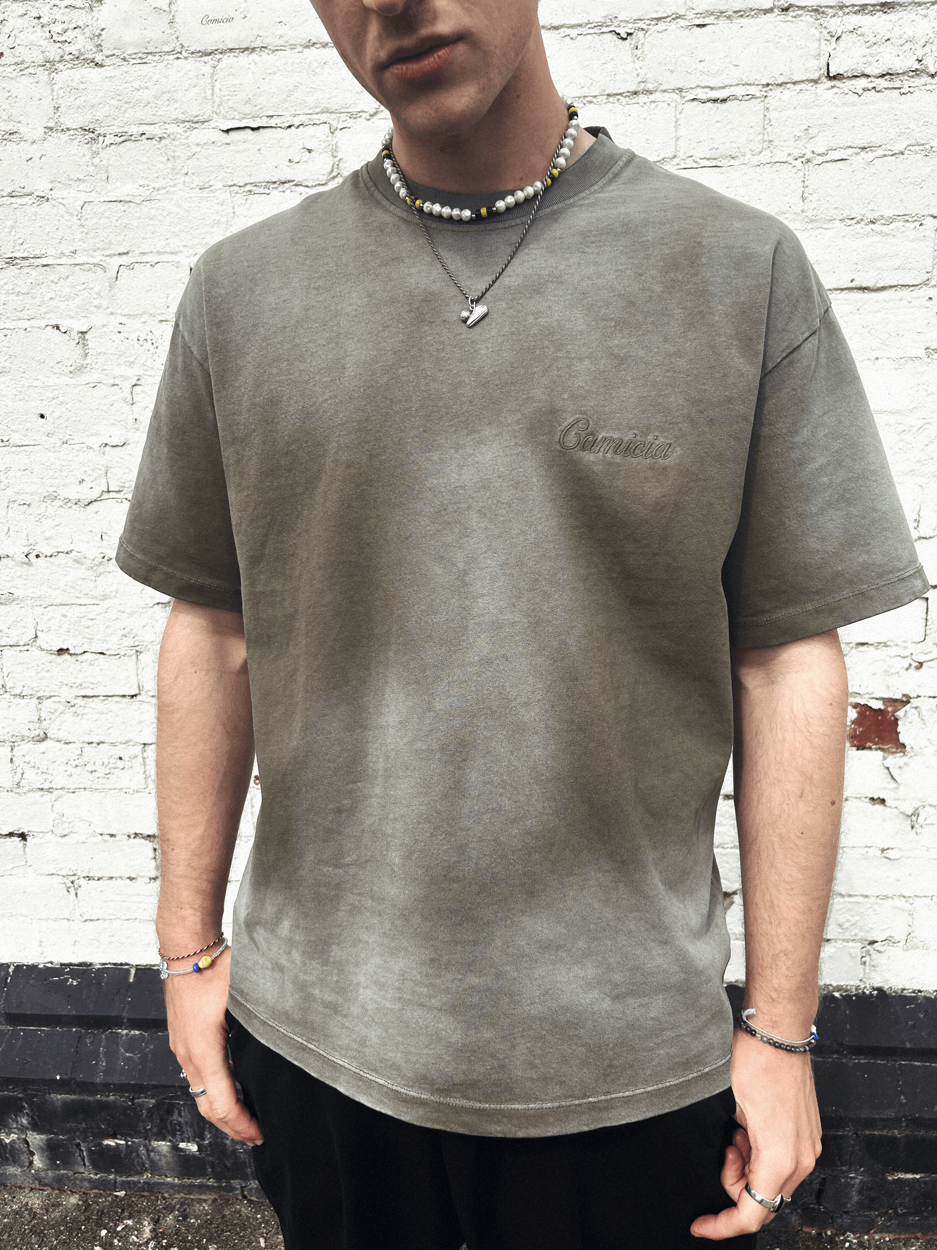Vintage Khaki Washed T shirt