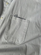 Blue and White Striped Oxford Shirt